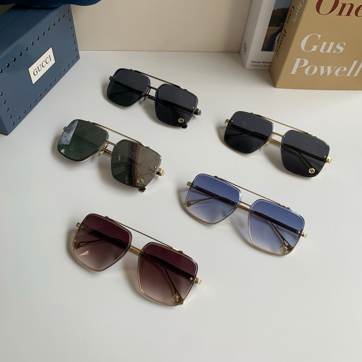 Gucci Metal Square Silver Lens Sunglasses for Men & Women - 486420 - detail image 10