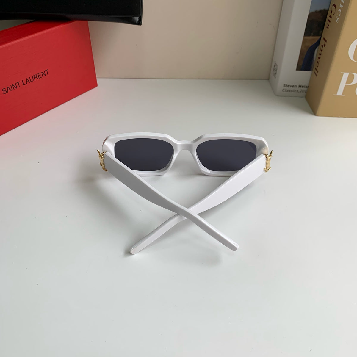 Saint Laurent Square Silver Lens Sunglasses for Men & Women - 358264 - detail image 7