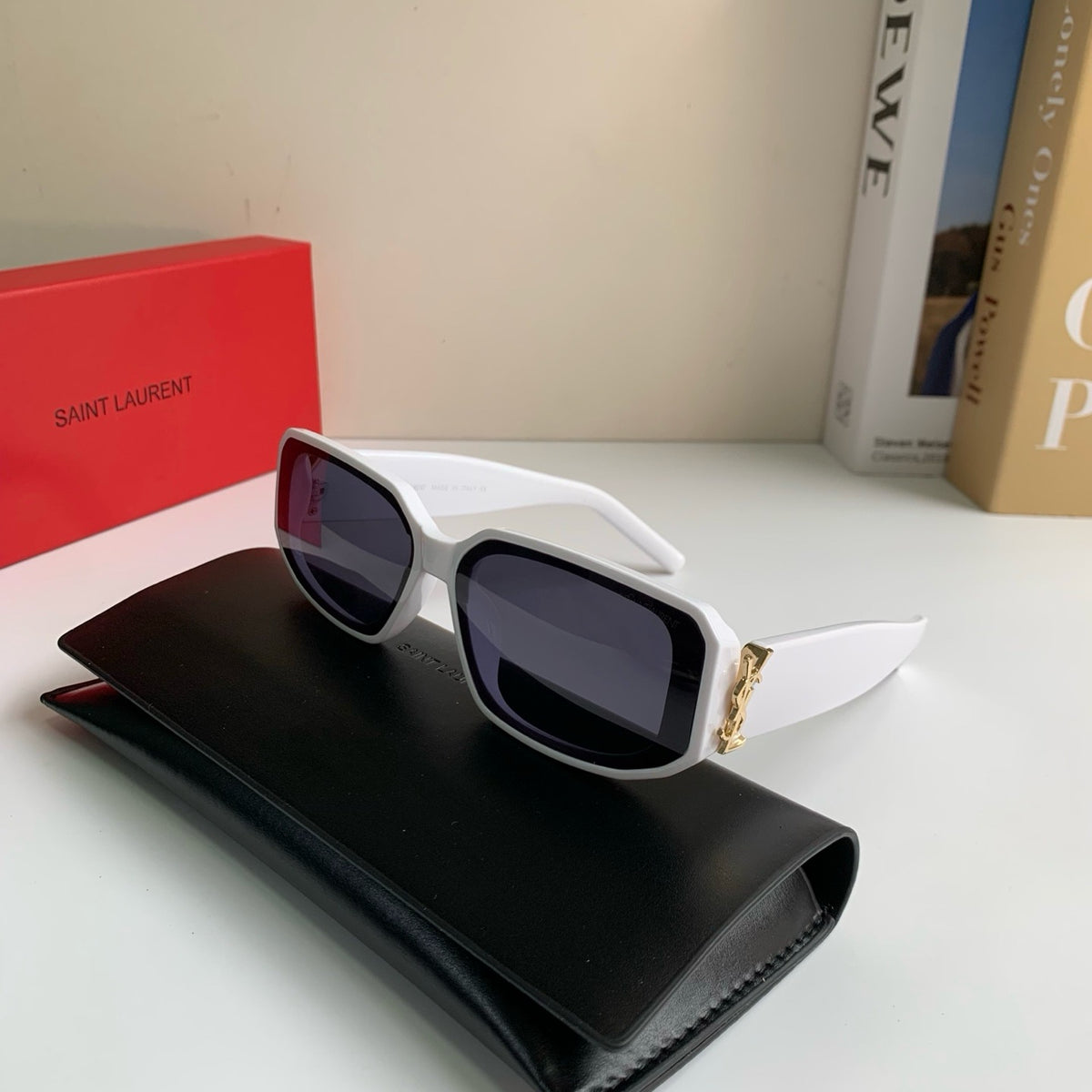 Saint Laurent Square Silver Lens Sunglasses for Men & Women - 358264 - detail image 5