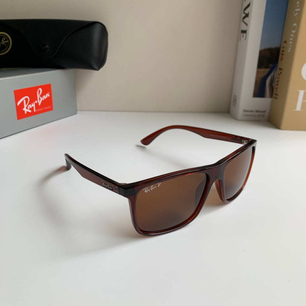 Ray-Ban Polarized Square Black Lens Sunglasses for Men & Women - 450137