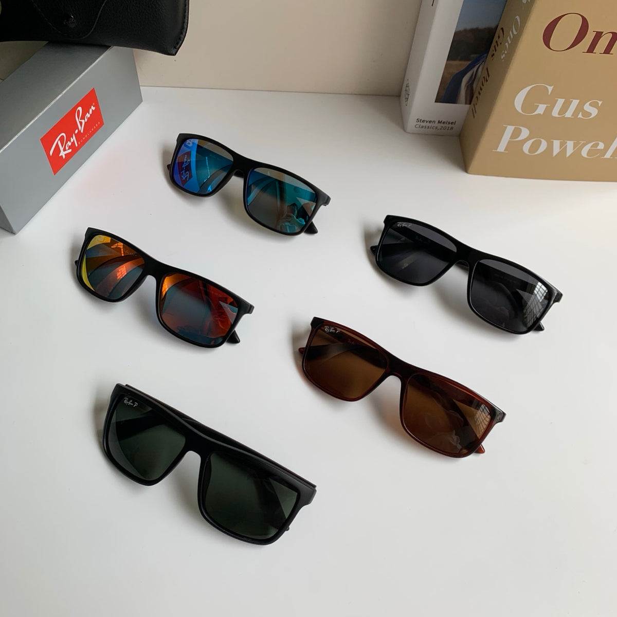 Ray-Ban Polarized Square Blue Lens Sunglasses for Men & Women - 450140 - detail image 9