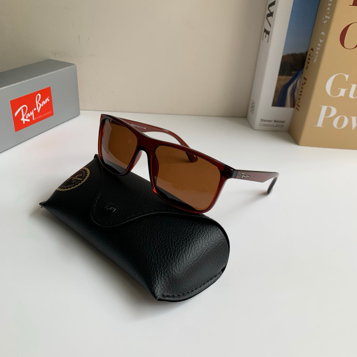 Ray-Ban Polarized Square Black Lens Sunglasses for Men & Women - 450137 - detail image 5