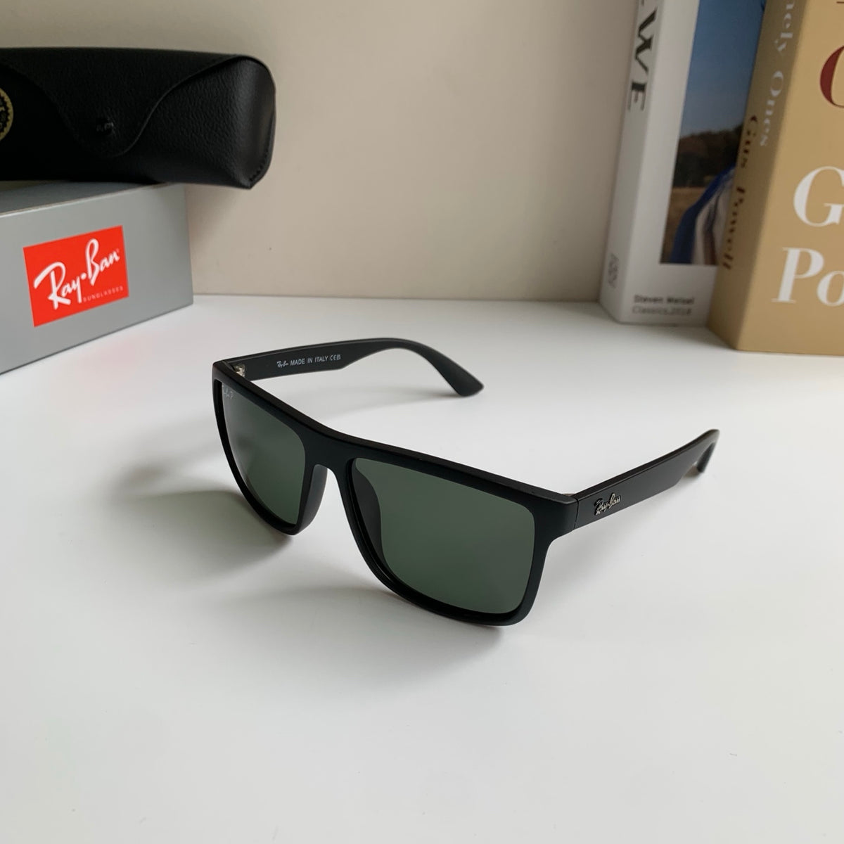 Ray-Ban Polarized Square Silver Lens Sunglasses for Men & Women - 450138 - detail image 2