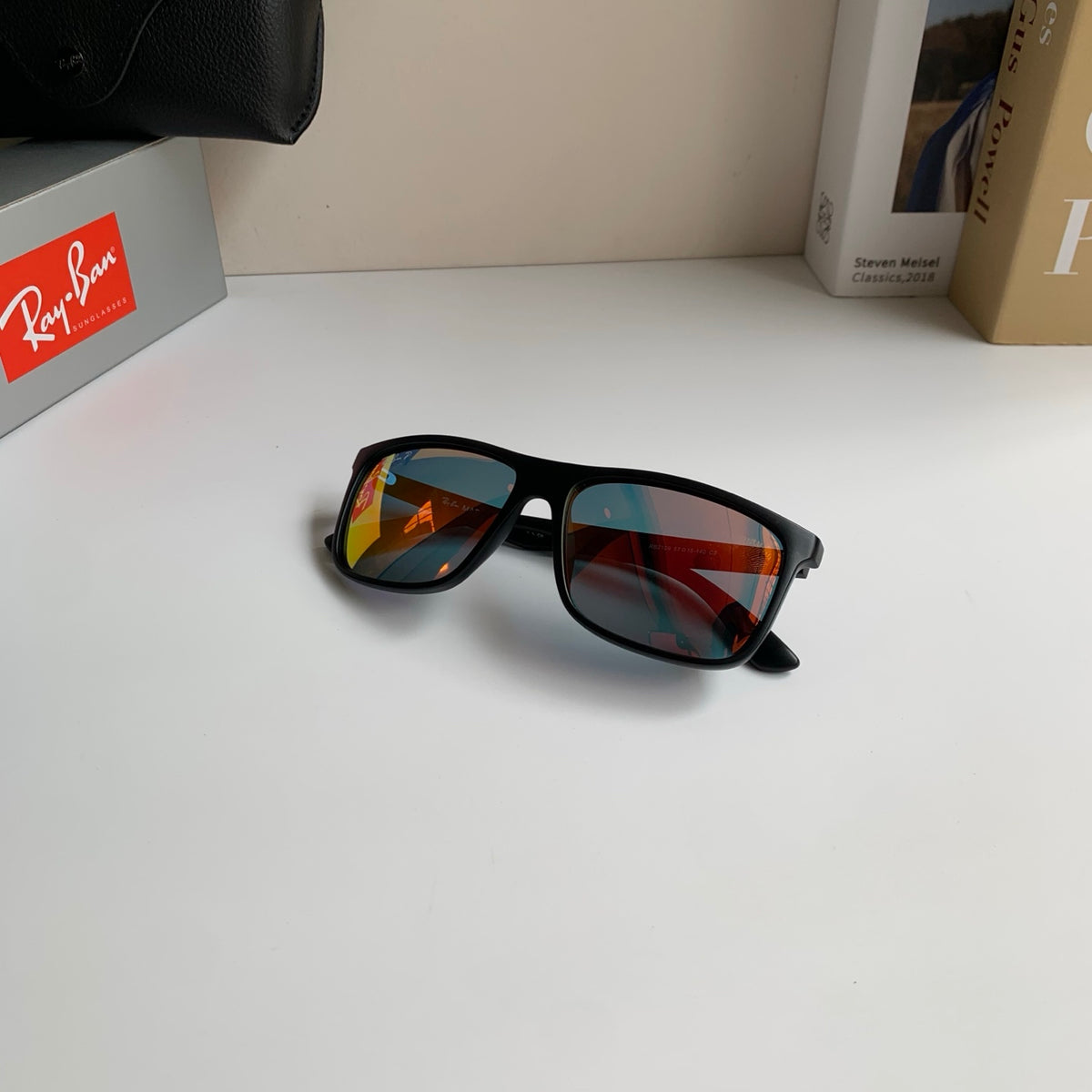 Ray-Ban Polarized Square Silver Lens Sunglasses for Men & Women - 372664 - detail image 4