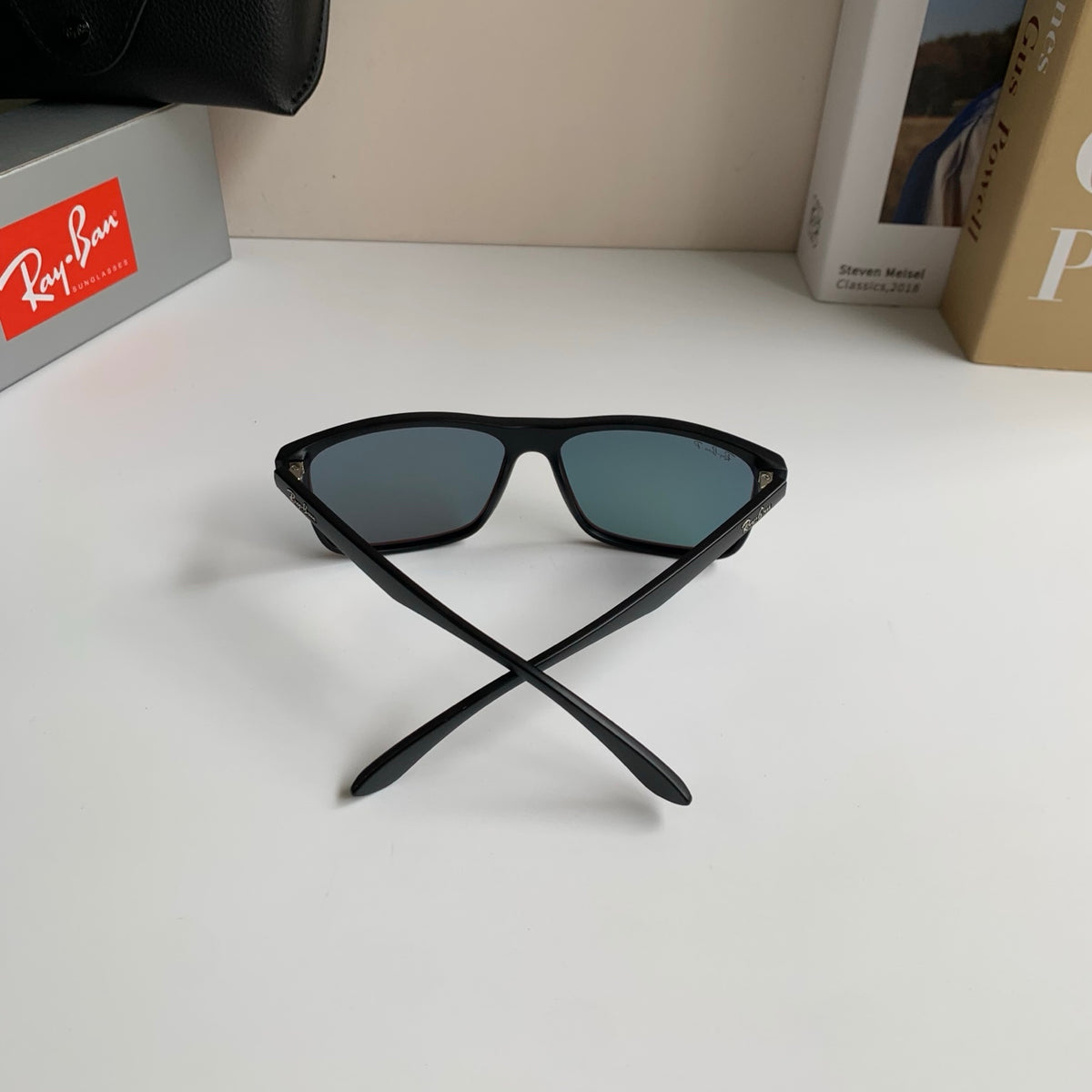 Ray-Ban Polarized Square Silver Lens Sunglasses for Men & Women - 450139 - detail image 6