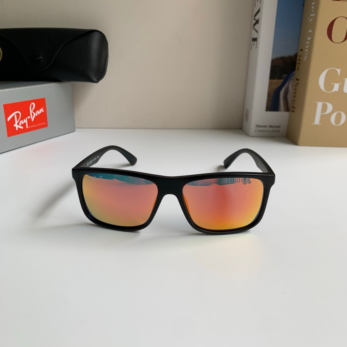 Ray-Ban Polarized Square Silver Lens Sunglasses for Men & Women - 450139 - detail image 3