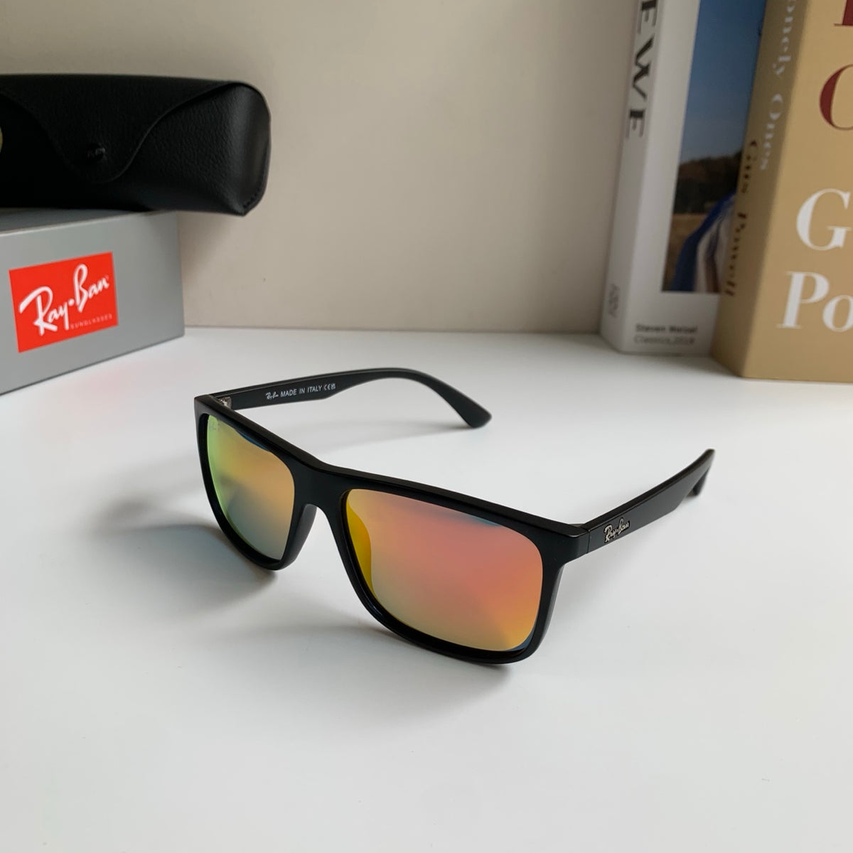 Ray-Ban Polarized Square Silver Lens Sunglasses for Men & Women - 450139 - detail image 2