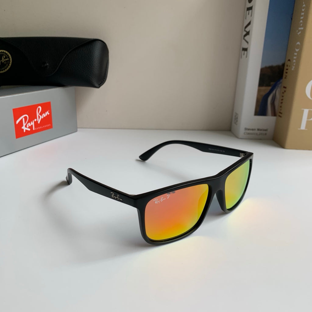 Ray-Ban Polarized Square Silver Lens Sunglasses for Men & Women - 372664