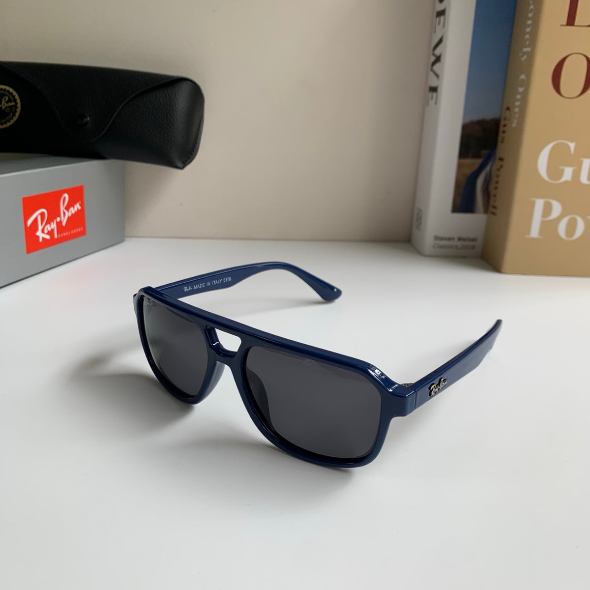 Ray-Ban Polarized Square Black Lens Sunglasses for Men & Women - 466460 - detail image 2