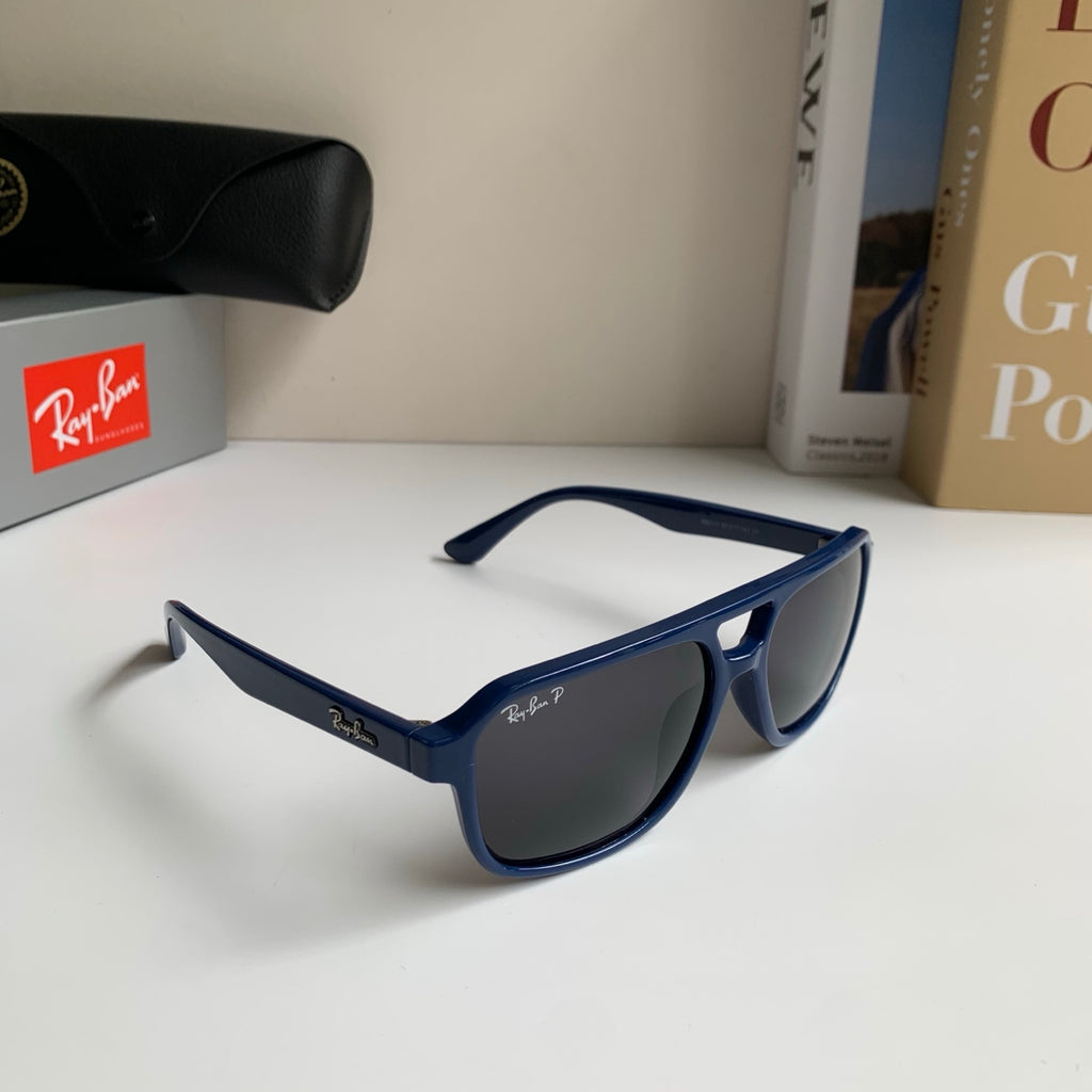 Ray-Ban Polarized Square Black Lens Sunglasses for Men & Women - 372681