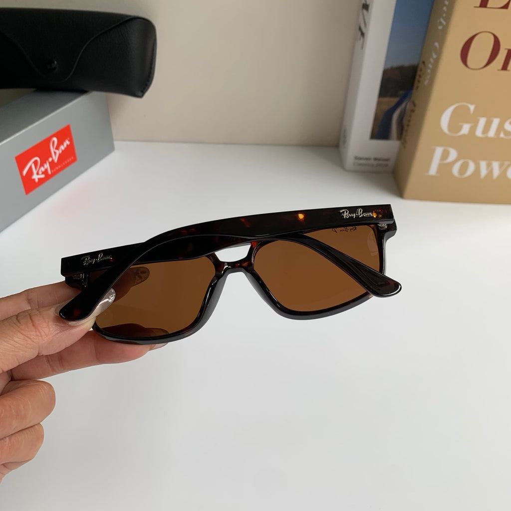Ray-Ban Polarized Square Black Lens Sunglasses for Men & Women - 372682 - detail image 8
