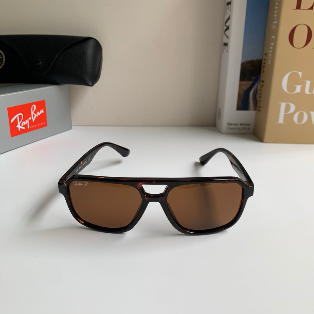Ray-Ban Polarized Square Black Lens Sunglasses for Men & Women - 466461 - detail image 3