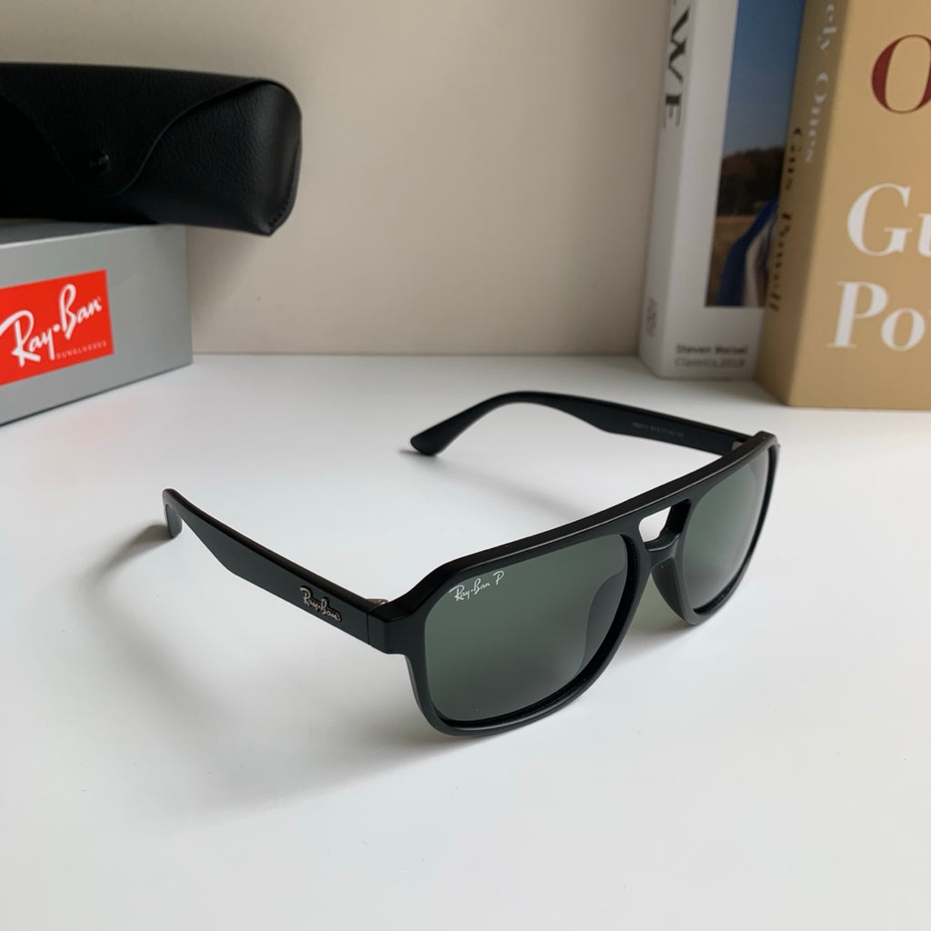 Ray-Ban Polarized Square Black Lens Sunglasses for Men & Women - 466462