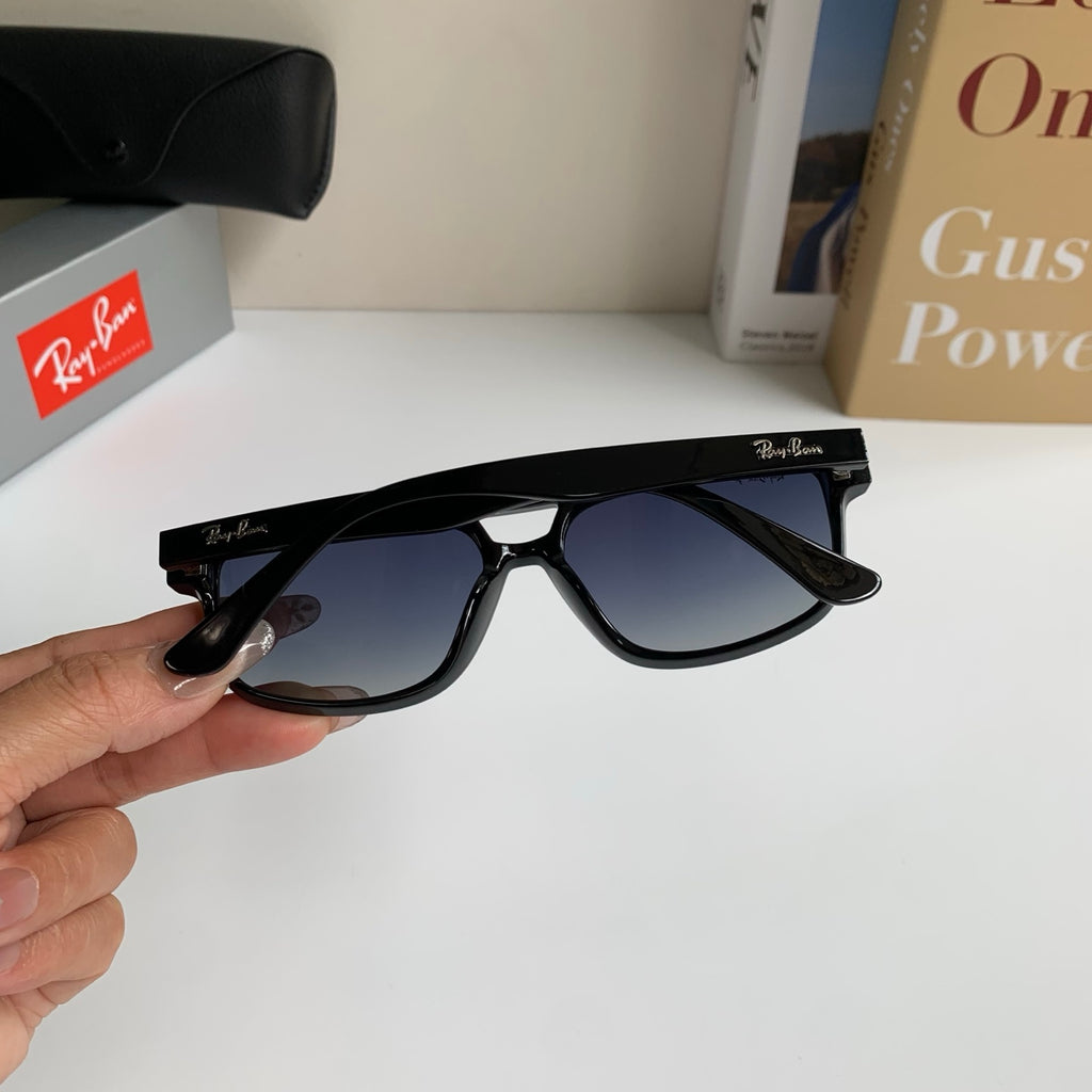 Ray-Ban Polarized Square Black Lens Sunglasses for Men & Women - 372684 - detail image 9