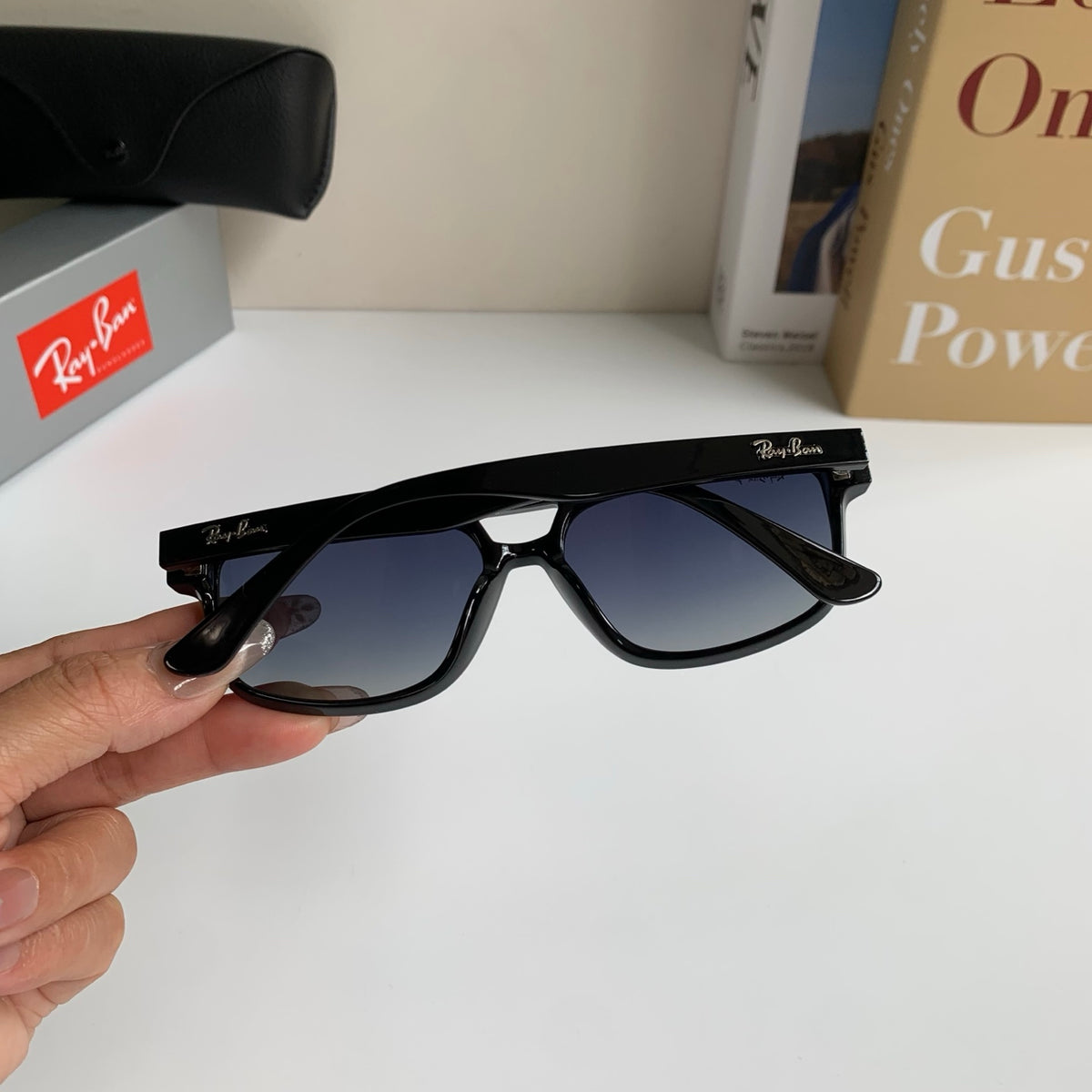 Ray-Ban Polarized Square Black Lens Sunglasses for Men & Women - 372684 - detail image 9