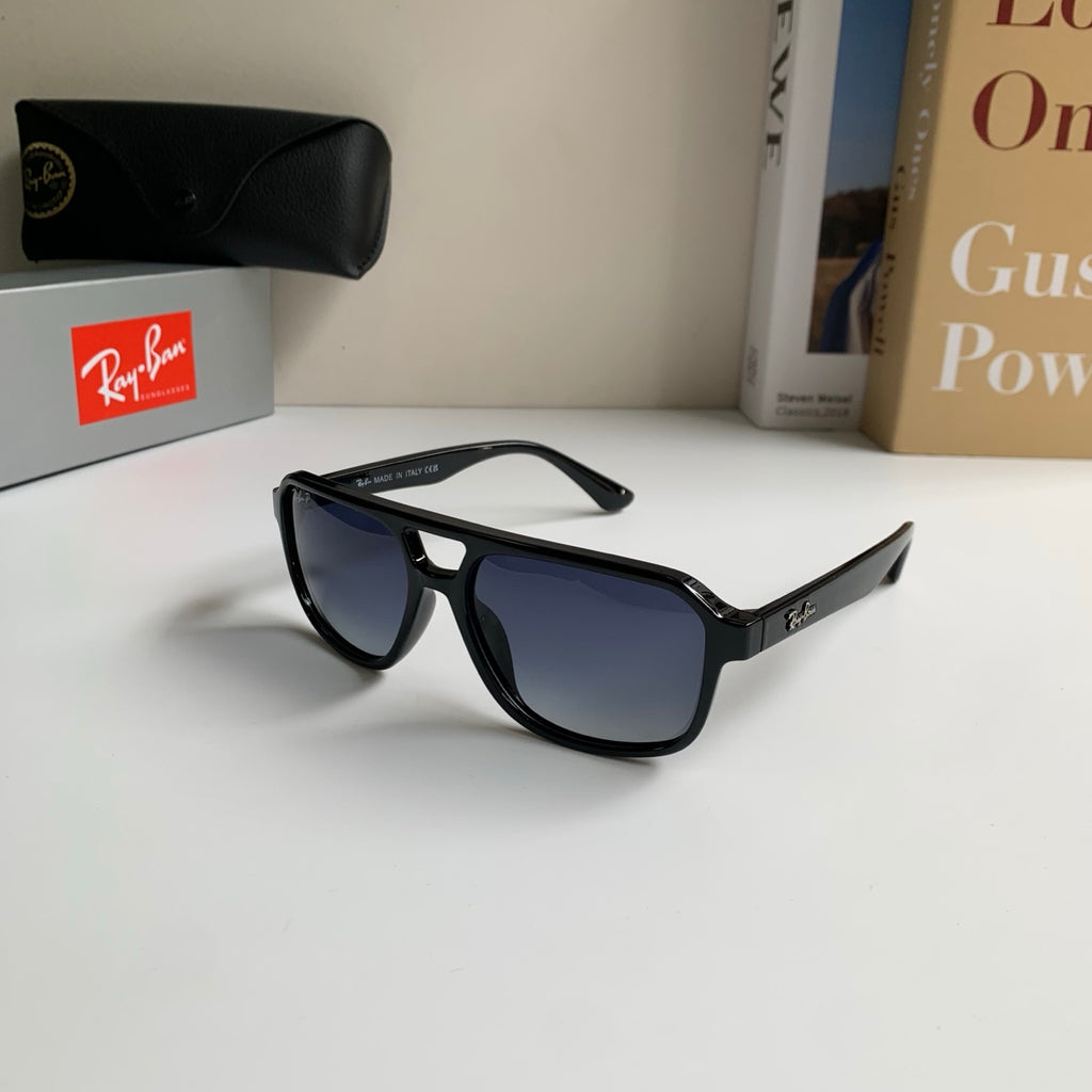 Ray-Ban Polarized Square Black Lens Sunglasses for Men & Women - 372684 - detail image 2