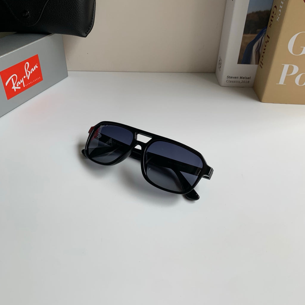 Ray-Ban Polarized Square Black Lens Sunglasses for Men & Women - 372684 - detail image 3
