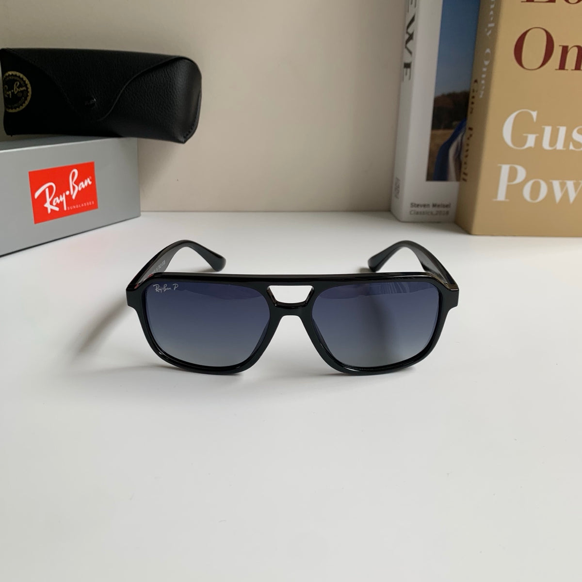 Ray-Ban Polarized Square Black Lens Sunglasses for Men & Women - 372684 - detail image 5