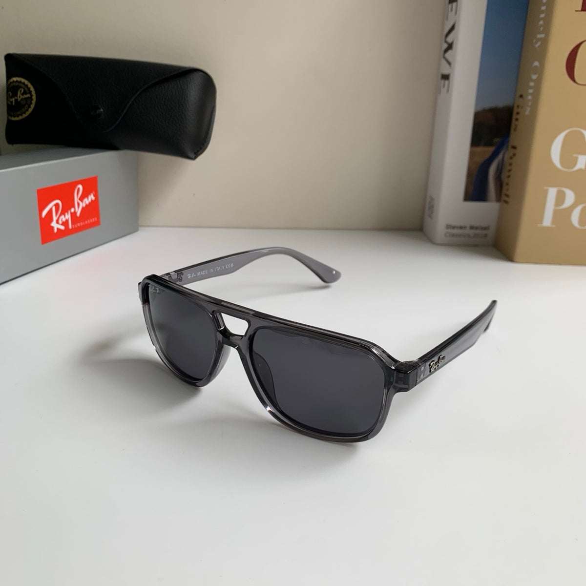 Ray-Ban Polarized Square Silver Lens Sunglasses for Men & Women - 466464 - detail image 2