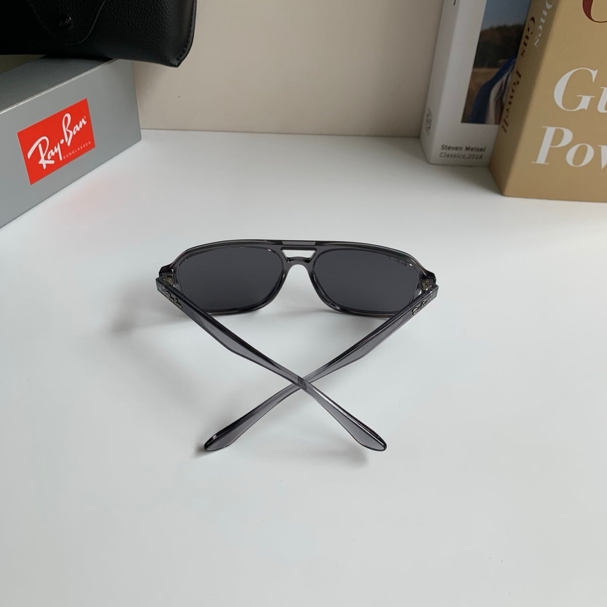 Ray-Ban Polarized Square Silver Lens Sunglasses for Men & Women - 372685 - detail image 8