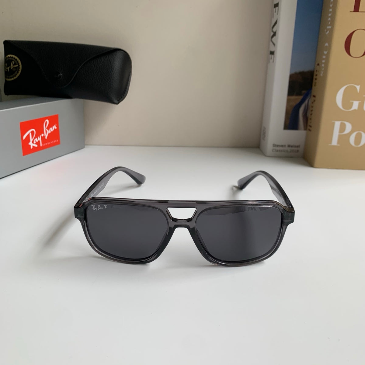 Ray-Ban Polarized Square Silver Lens Sunglasses for Men & Women - 466464 - detail image 3