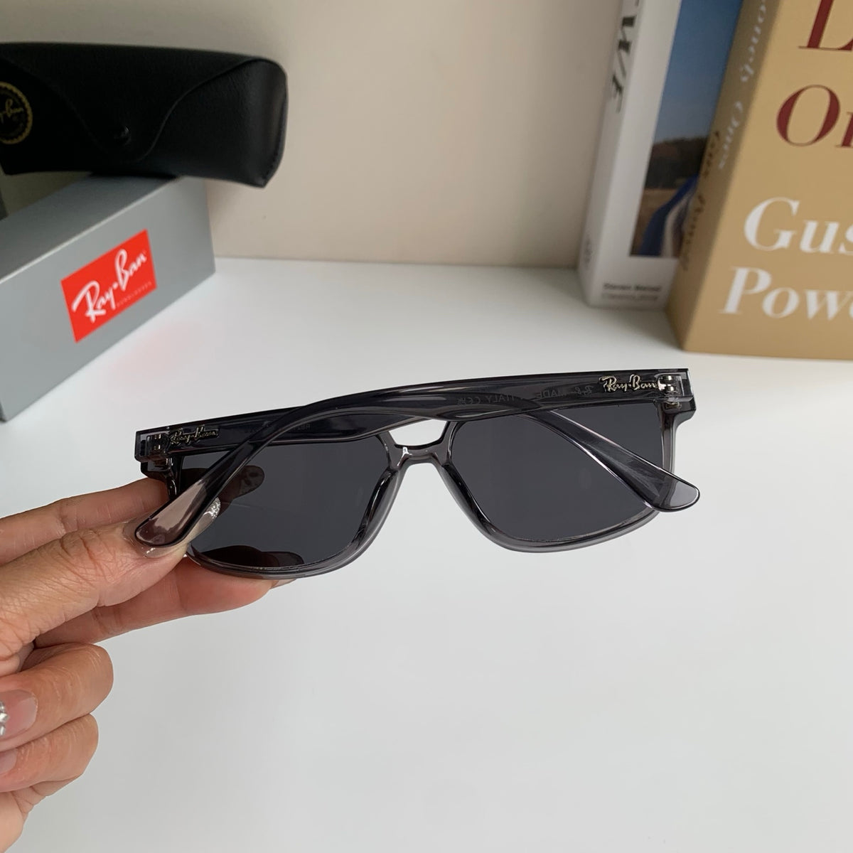 Ray-Ban Polarized Square Silver Lens Sunglasses for Men & Women - 372685 - detail image 6