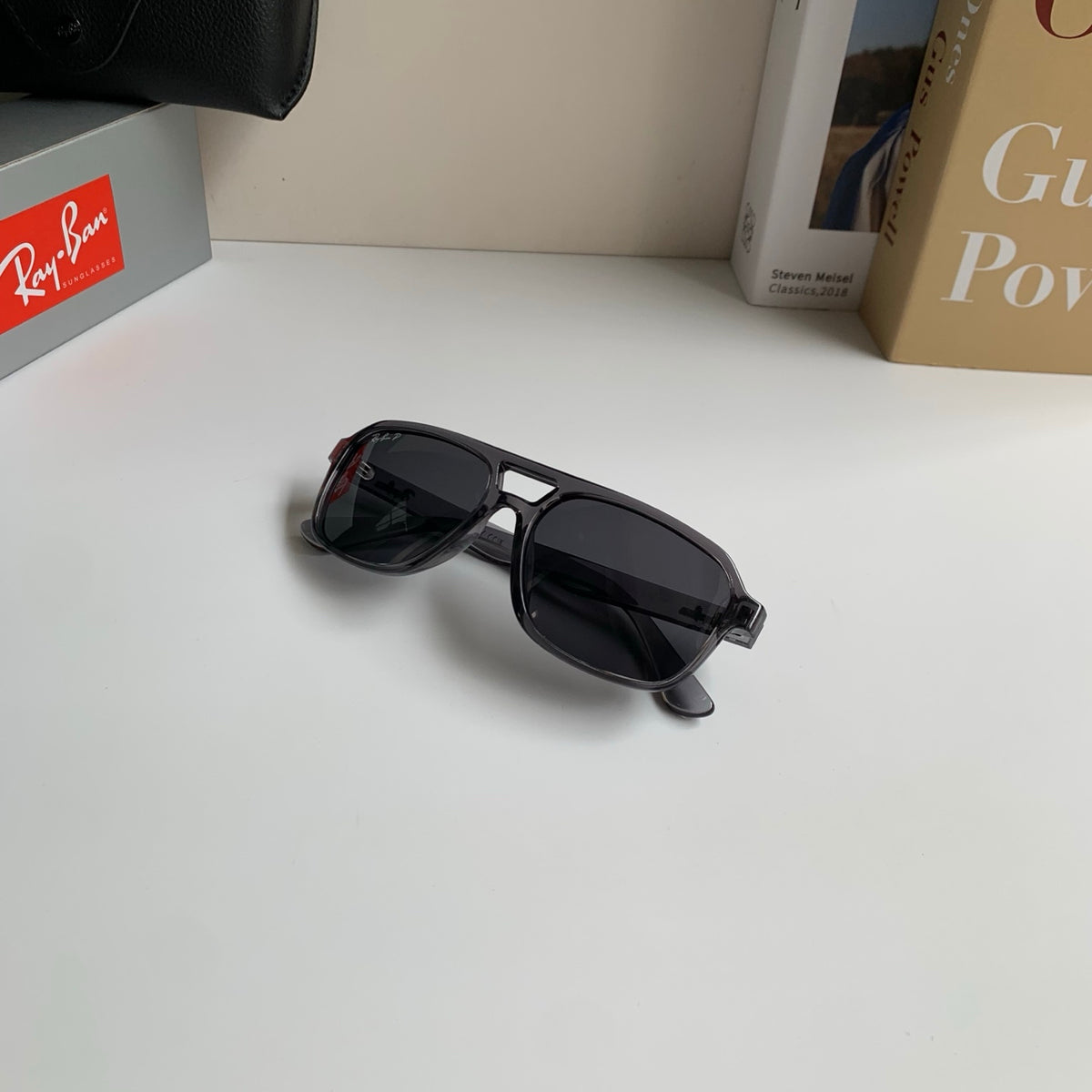 Ray-Ban Polarized Square Silver Lens Sunglasses for Men & Women - 466464 - detail image 4