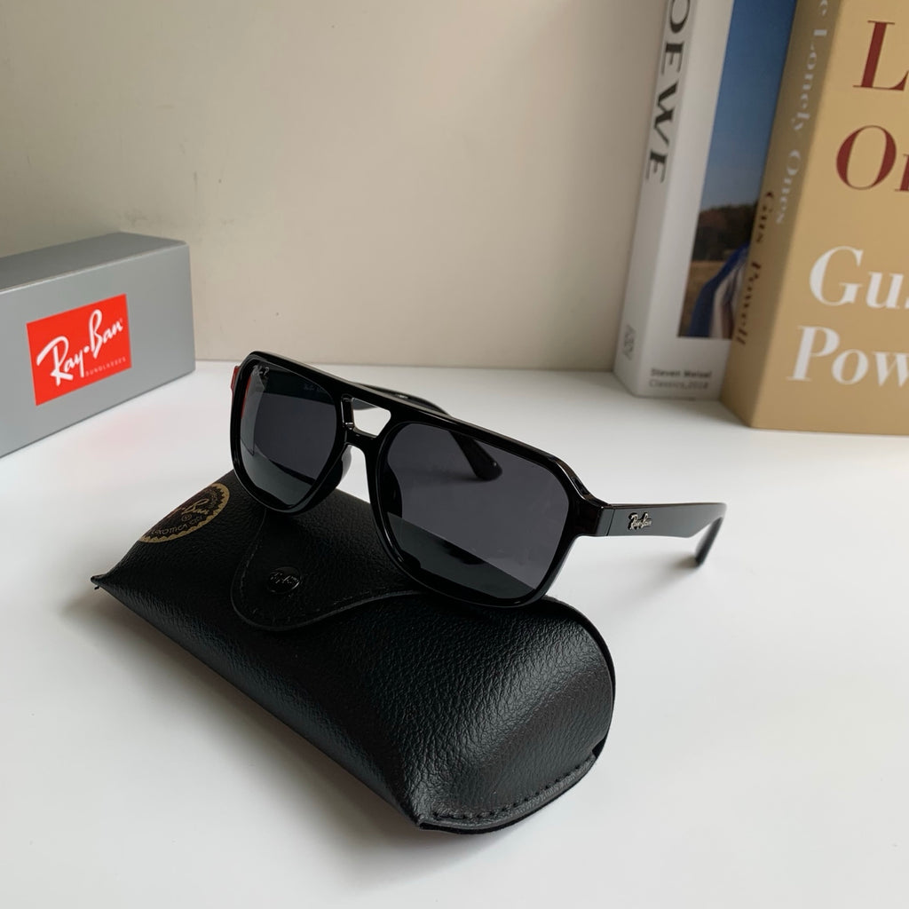 Ray-Ban Polarized Square Black Lens Sunglasses for Men & Women - 372686 - detail image 4