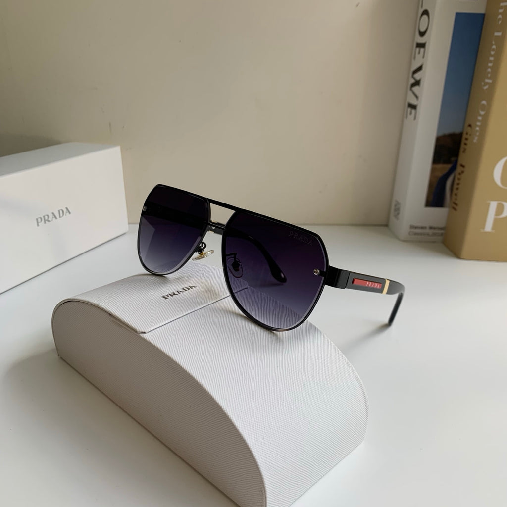 Prada Metal Aviator Silver Lens Sunglasses for Men & Women - 398882 - detail image 5