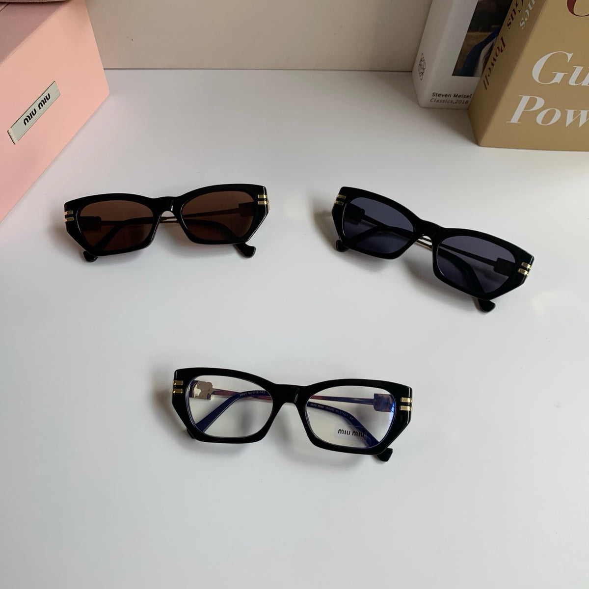 Miu Miu Cat-Eye Silver Lens Sunglasses for Men & Women - 399200 - detail image 10