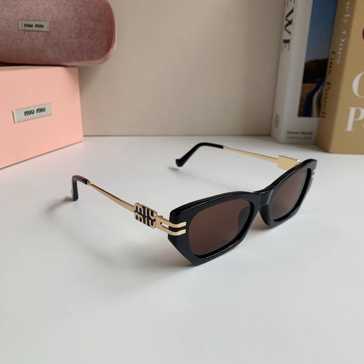 Miu Miu Cat-Eye Silver Lens Sunglasses for Men & Women - 399199