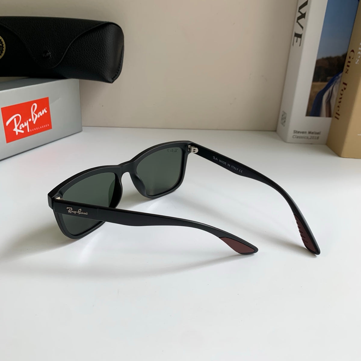 Ray-Ban Polarized Square Black Lens Sunglasses for Men & Women - 450156 - detail image 7