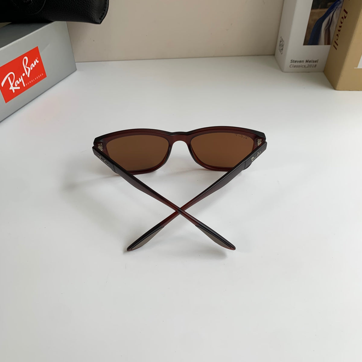 Ray-Ban Polarized Square Black Lens Sunglasses for Men & Women - 450157 - detail image 7