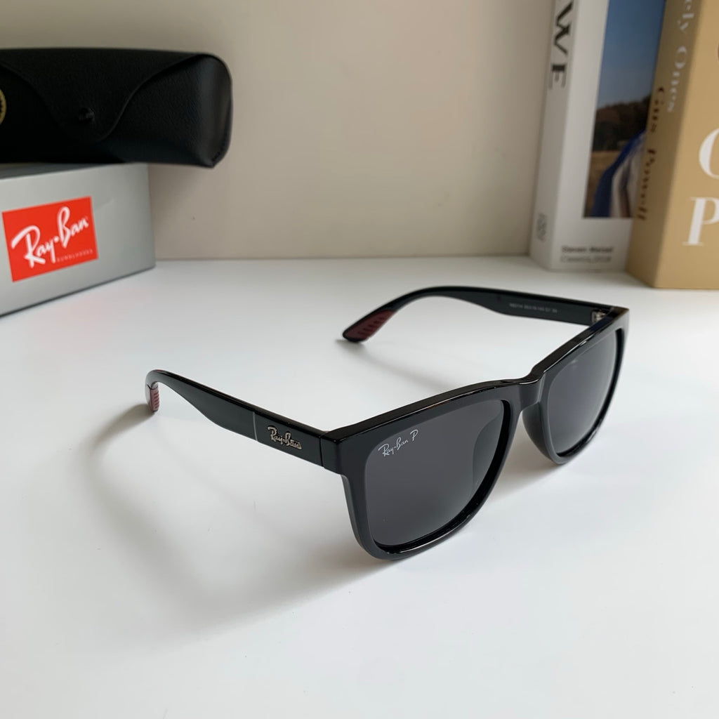 Ray-Ban Polarized Square Black Lens Sunglasses for Men & Women - 450159