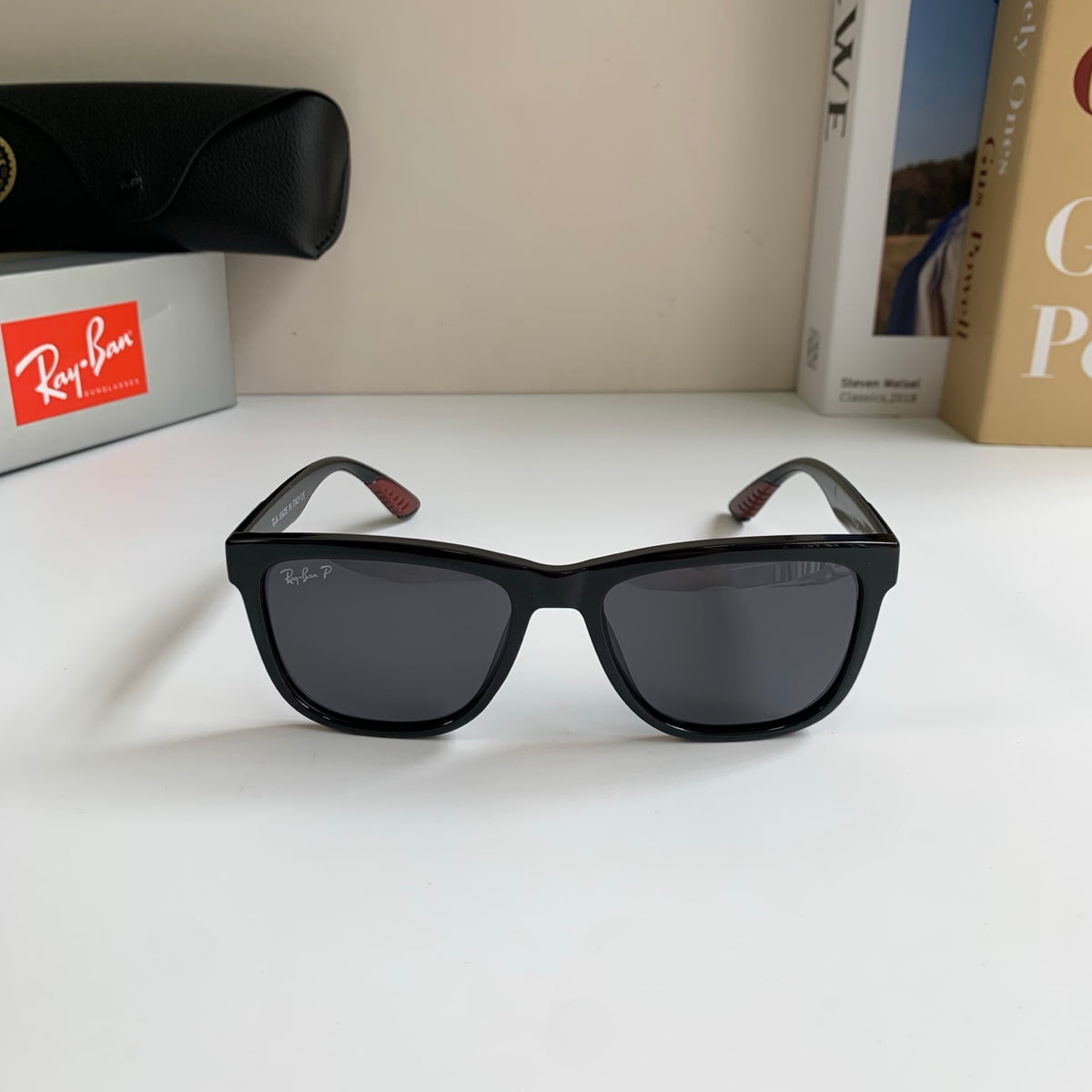 Ray-Ban Polarized Square Black Lens Sunglasses for Men & Women - 450159 - detail image 3