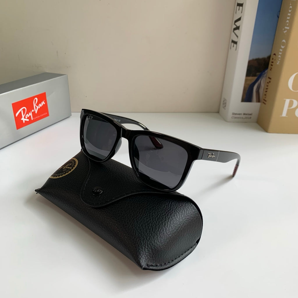 Ray-Ban Polarized Square Black Lens Sunglasses for Men & Women - 450159 - detail image 5